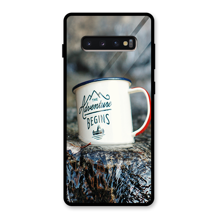 Adventure Begins Glass Back Case for Galaxy S10 Plus