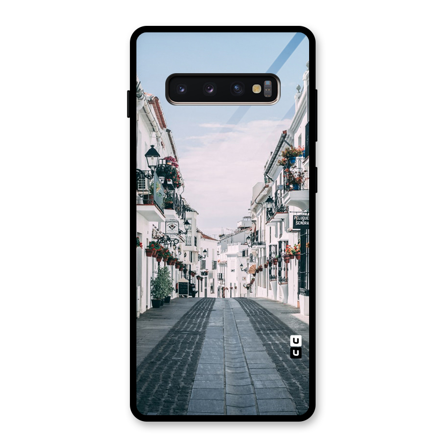 Aesthetic Street Glass Back Case for Galaxy S10 Plus