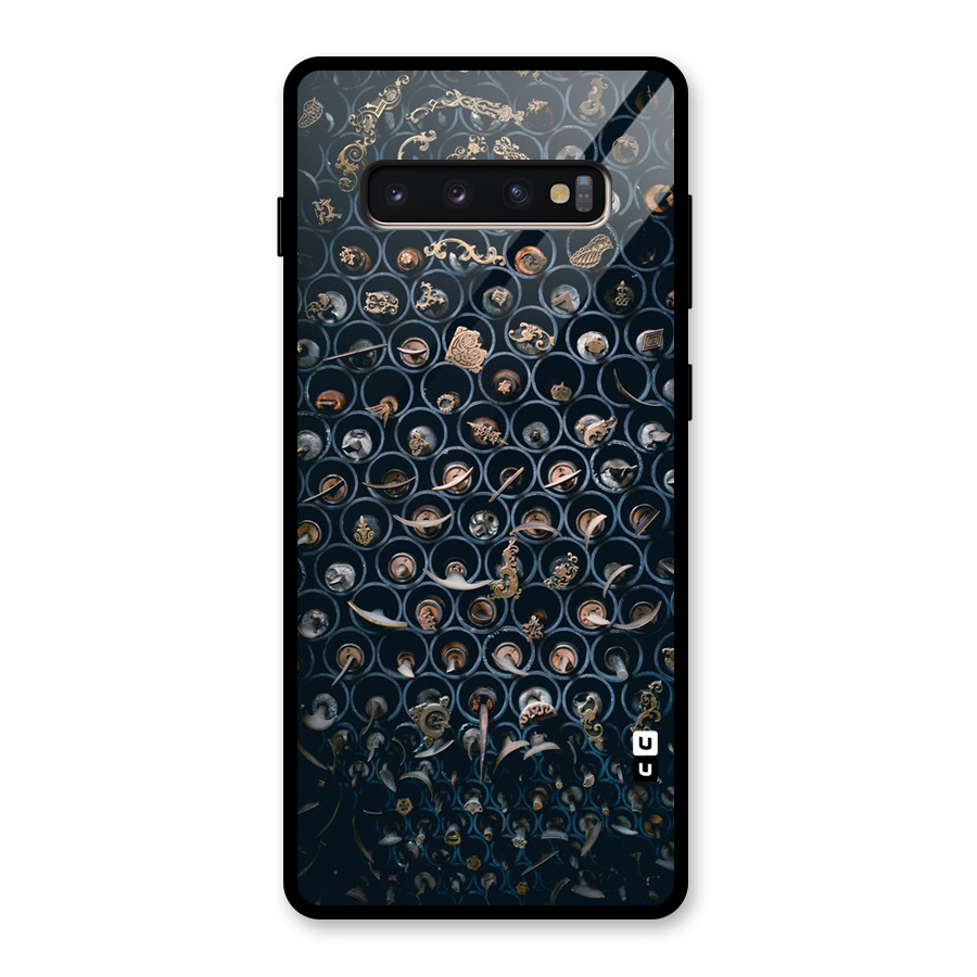 Ancient Wall Circles Glass Back Case for Galaxy S10 Plus