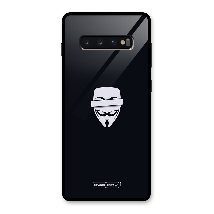 Anonymous Mask Glass Back Case for Galaxy S10 Plus