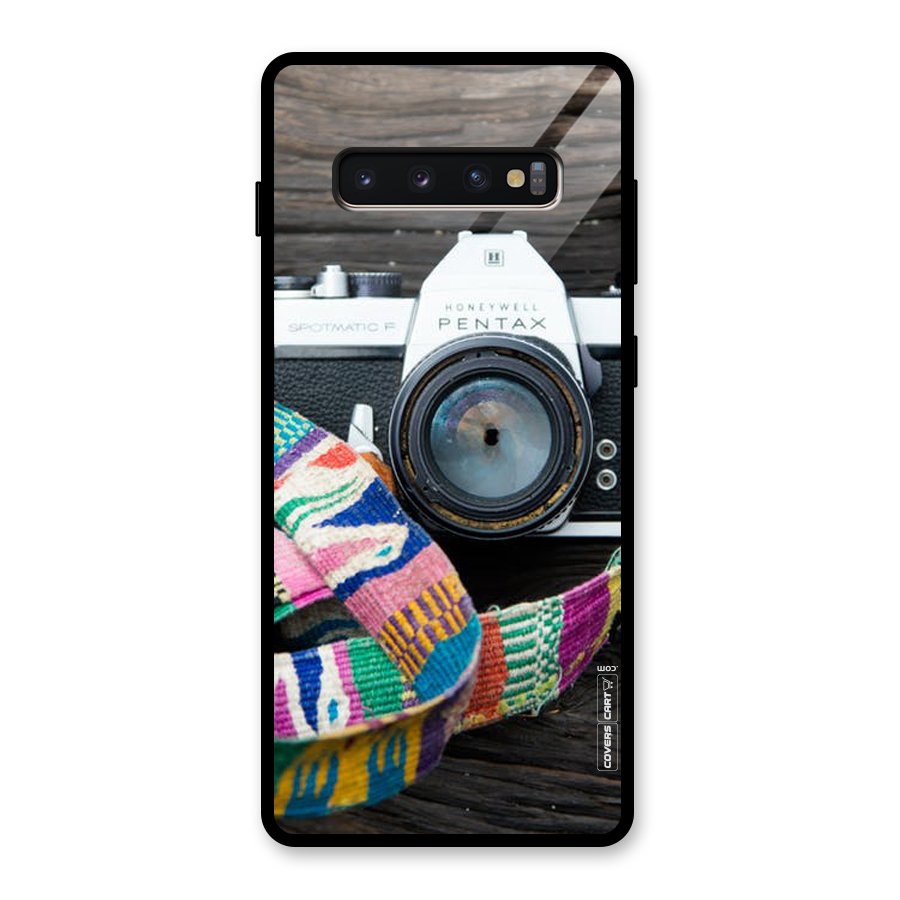 Antique Camera Glass Back Case for Galaxy S10 Plus