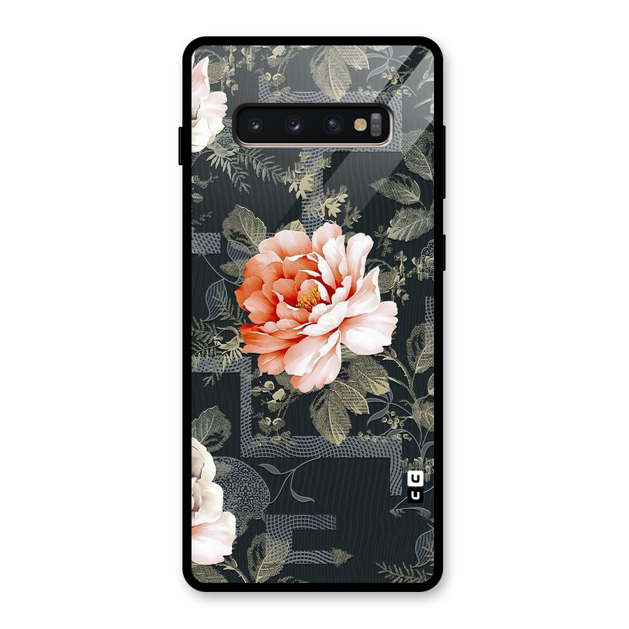 Art And Floral Glass Back Case for Galaxy S10 Plus