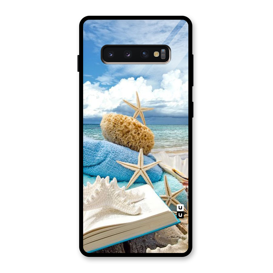 Beach Sky Glass Back Case for Galaxy S10 Plus