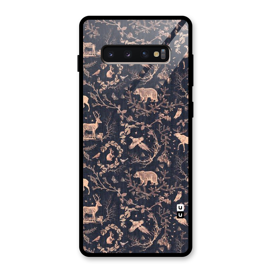 Beautiful Animal Design Glass Back Case for Galaxy S10 Plus