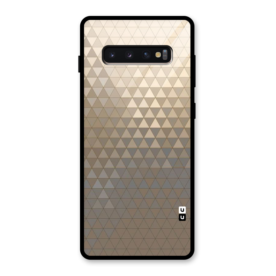 Beautiful Golden Pattern Glass Back Case for Galaxy S10 Plus