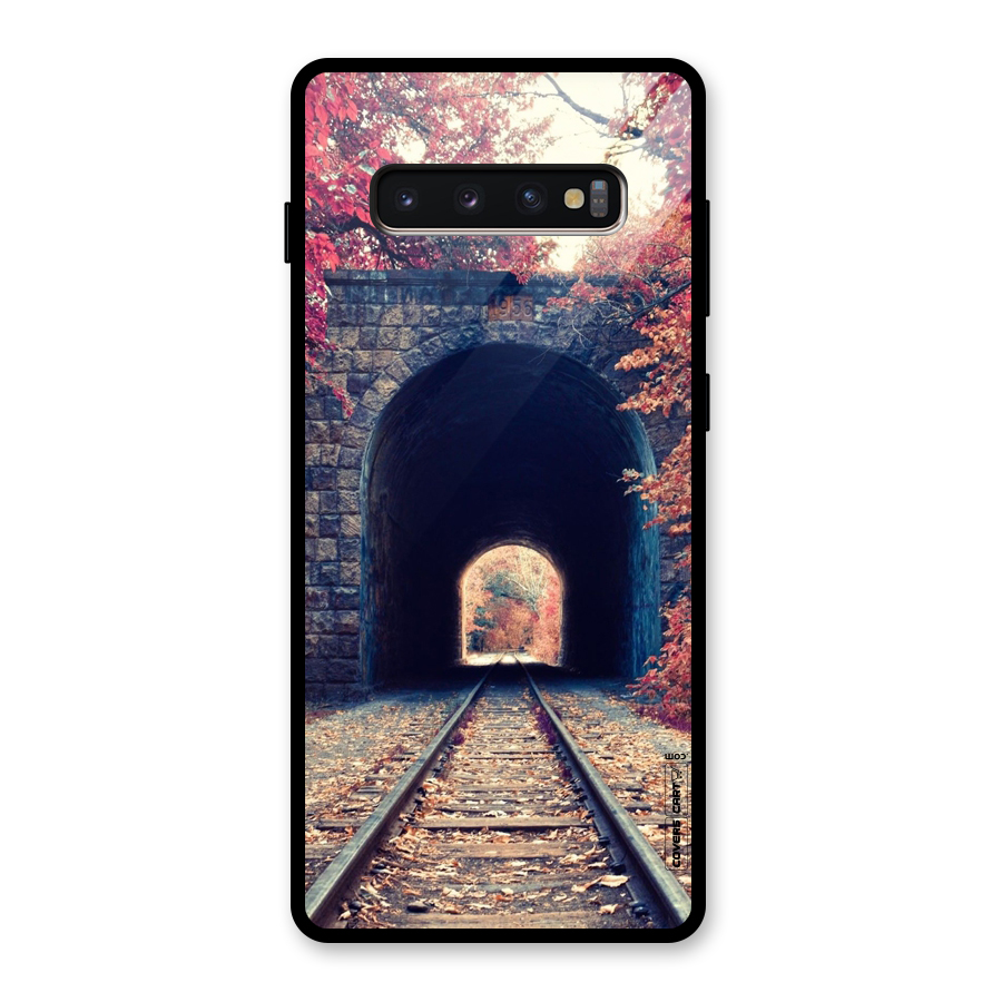 Beautiful Track Glass Back Case for Galaxy S10 Plus