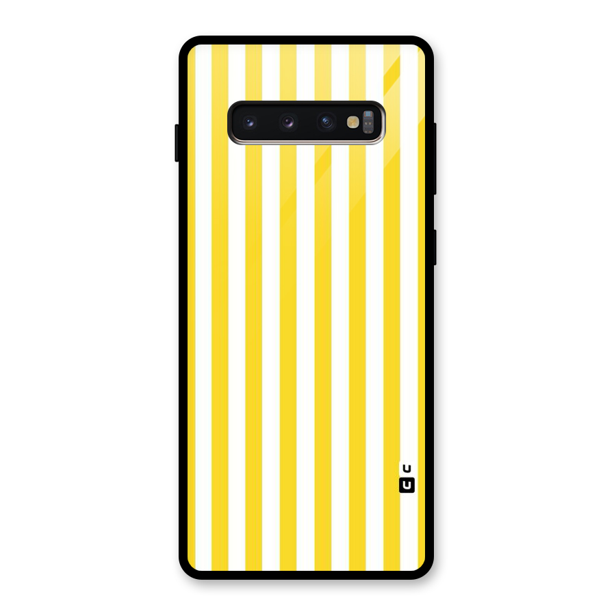 Beauty Color Stripes Glass Back Case for Galaxy S10 Plus
