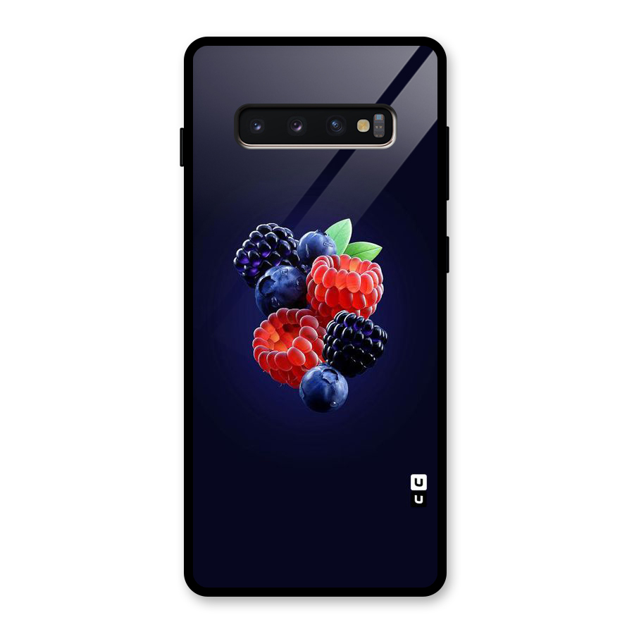 Berry Blast Glass Back Case for Galaxy S10 Plus