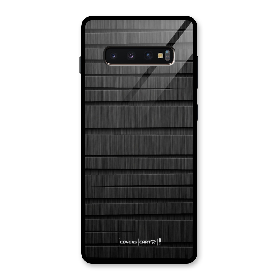 Black Abstract Glass Back Case for Galaxy S10 Plus