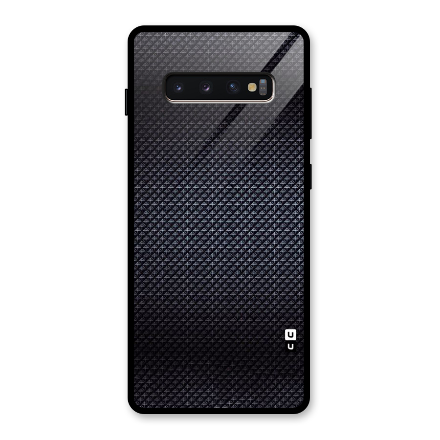 Black Diamond Glass Back Case for Galaxy S10 Plus
