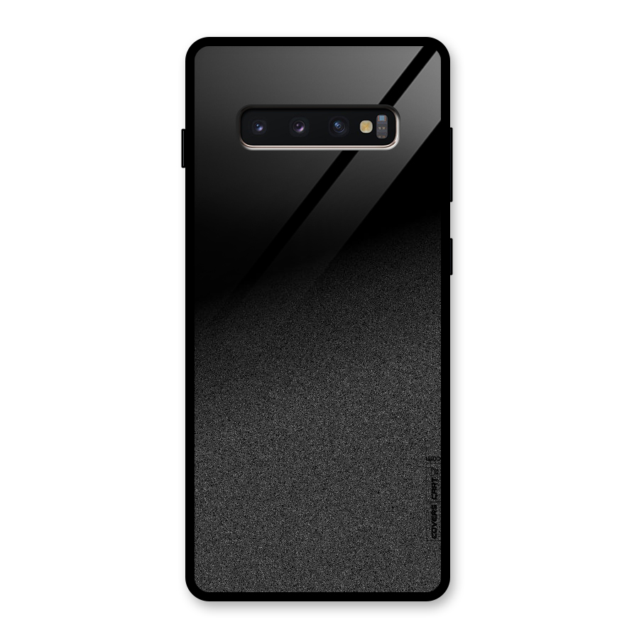 Black Grey Noise Fusion Glass Back Case for Galaxy S10 Plus