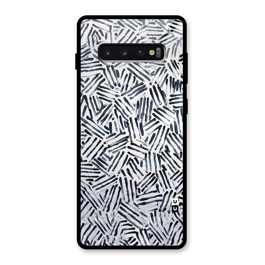 Black Tiny Uneven Glass Back Case for Galaxy S10 Plus
