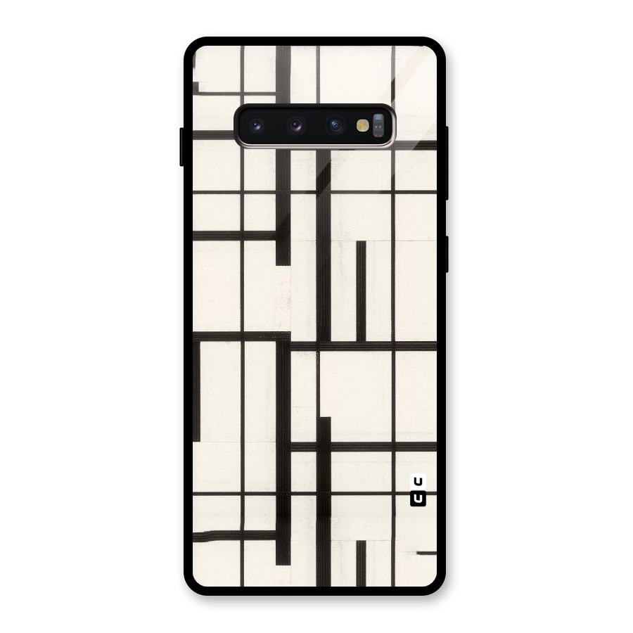 Black Unsymmetry Glass Back Case for Galaxy S10 Plus