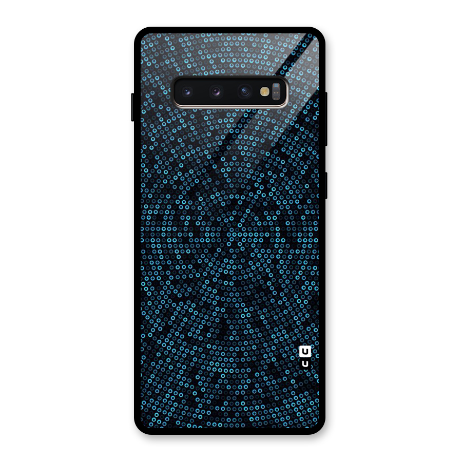 Blue Disco Lights Glass Back Case for Galaxy S10 Plus