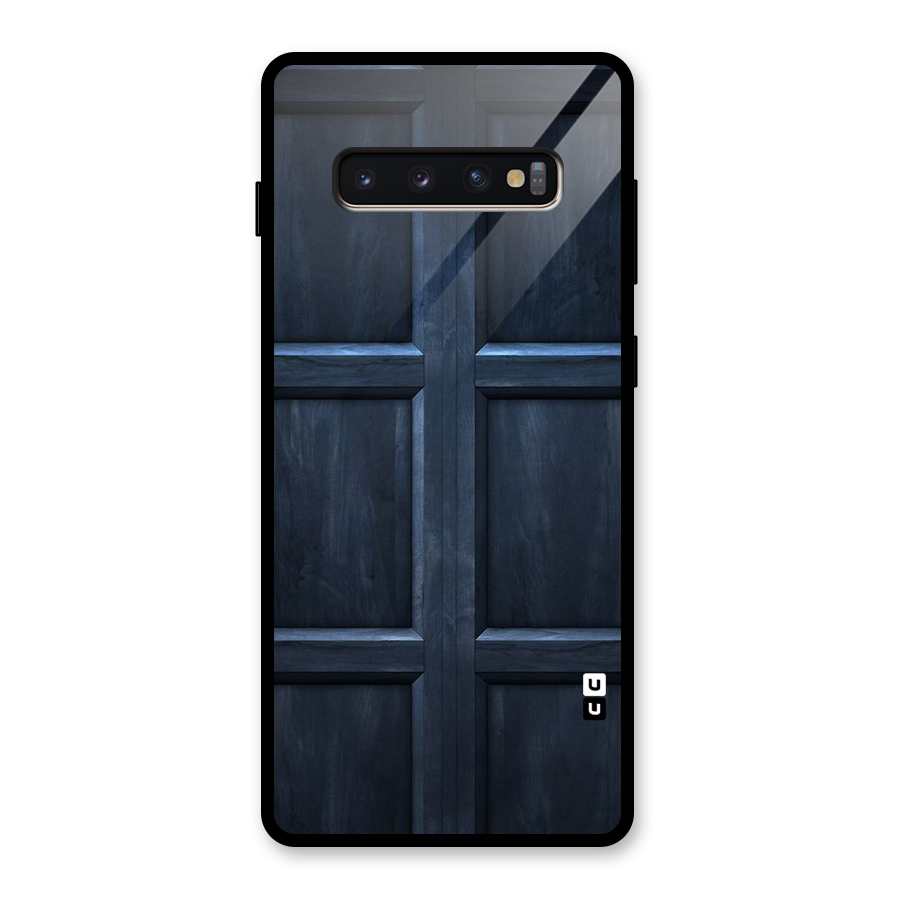 Blue Door Design Glass Back Case for Galaxy S10 Plus