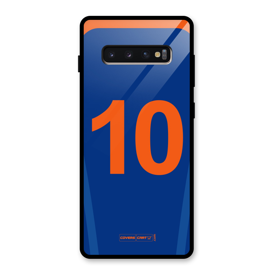 Blue Jersey Glass Back Case for Galaxy S10 Plus