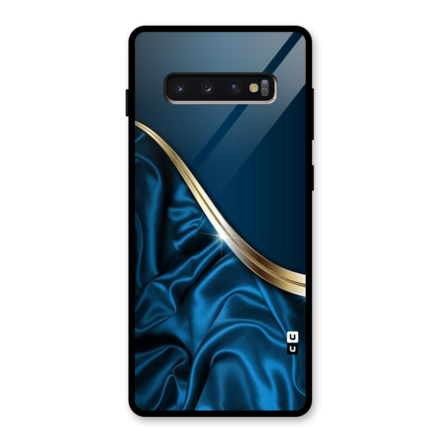 Blue Smooth Flow Glass Back Case for Galaxy S10 Plus