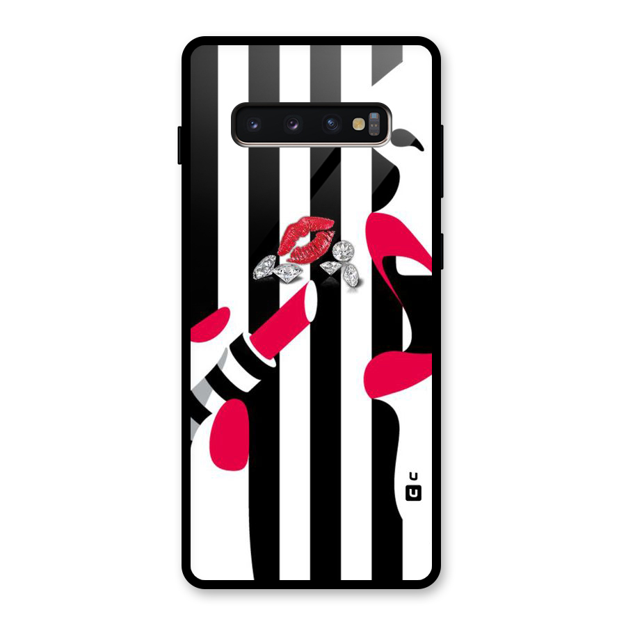 Bold Woman Glass Back Case for Galaxy S10 Plus