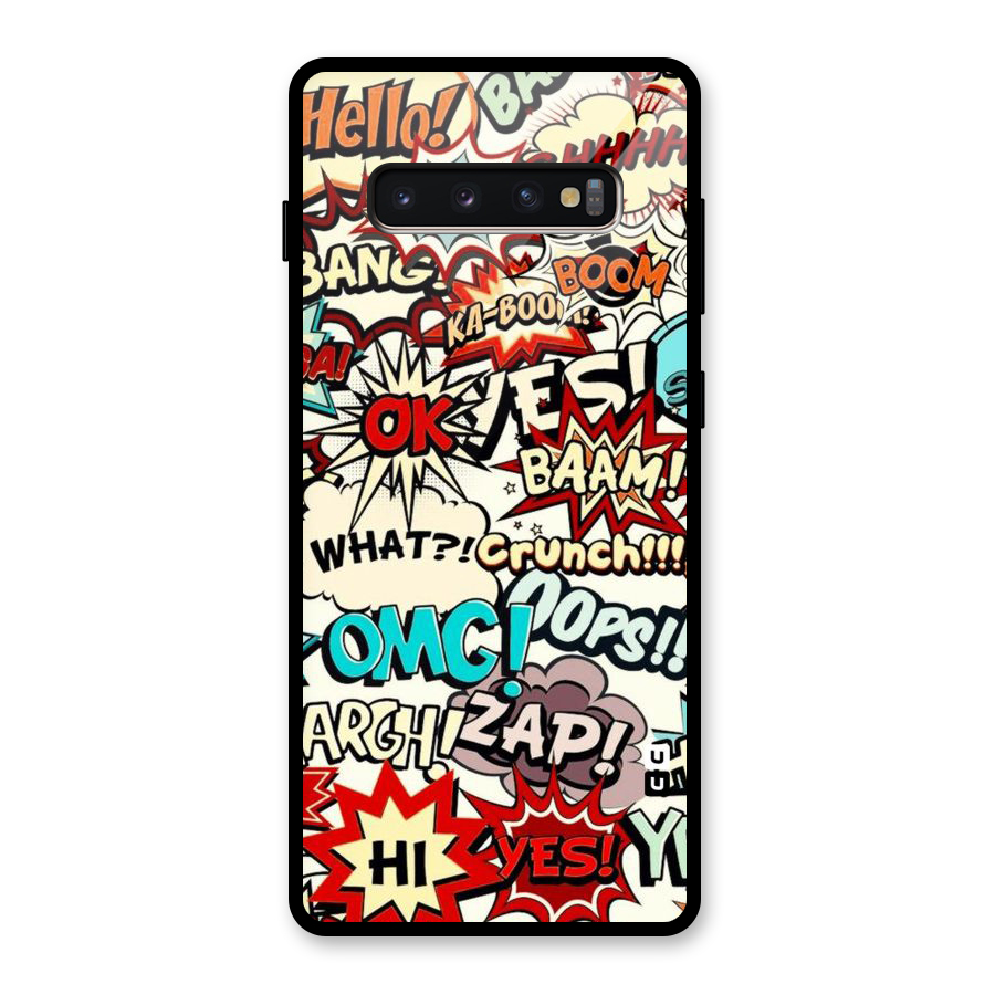 Boom Zap Glass Back Case for Galaxy S10 Plus