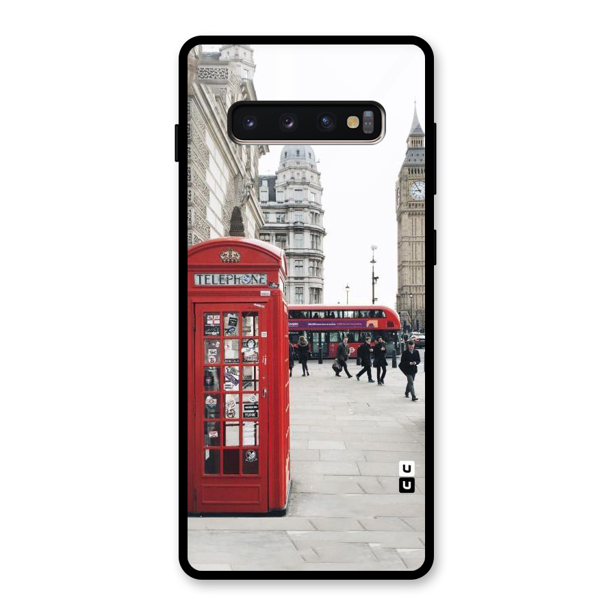 Booth In Red Glass Back Case for Galaxy S10 Plus