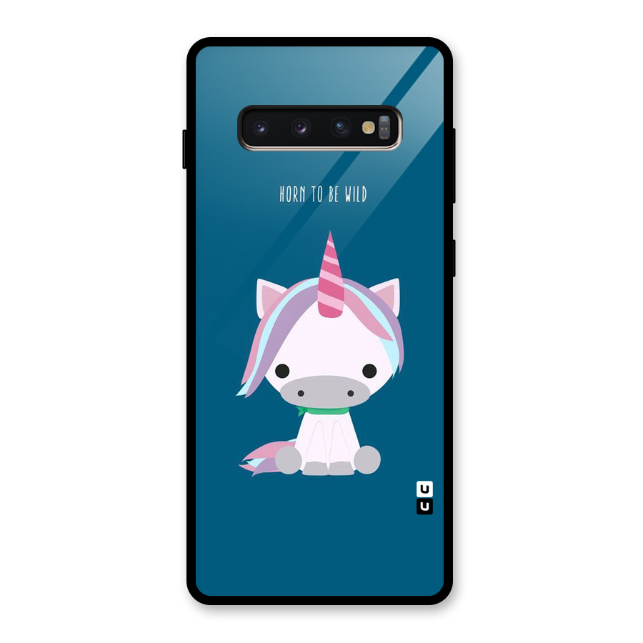 Born Wild Unicorn Glass Back Case for Galaxy S10 Plus