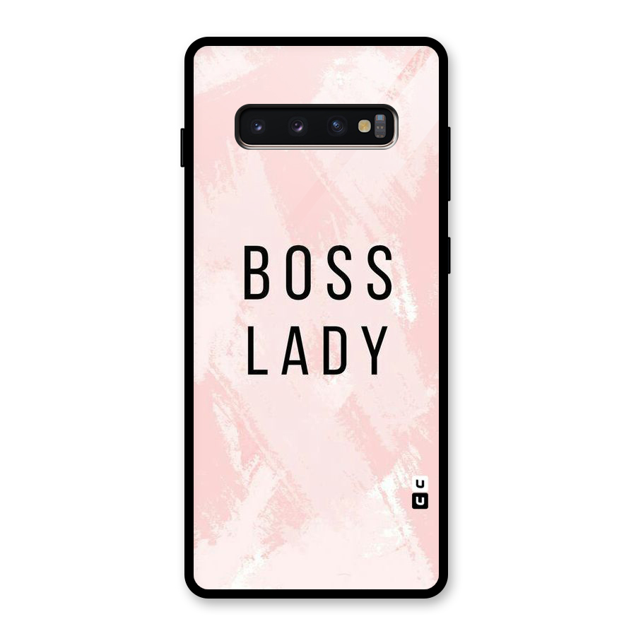 Boss Lady Pink Glass Back Case for Galaxy S10 Plus