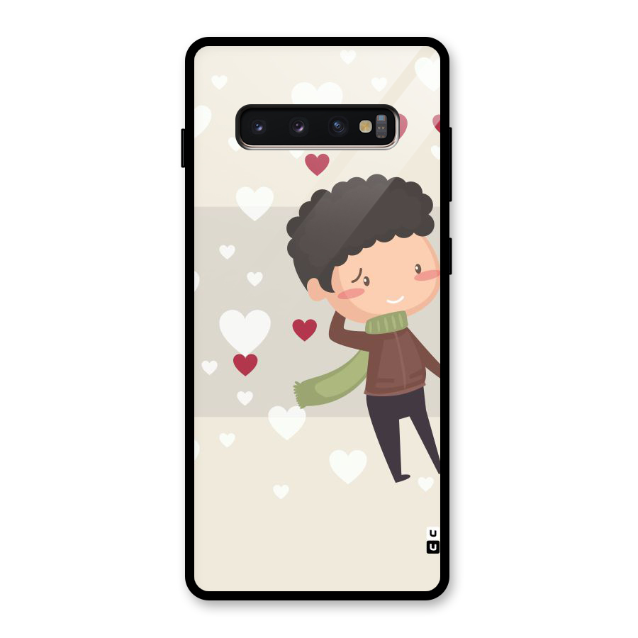 Boy in love Glass Back Case for Galaxy S10 Plus
