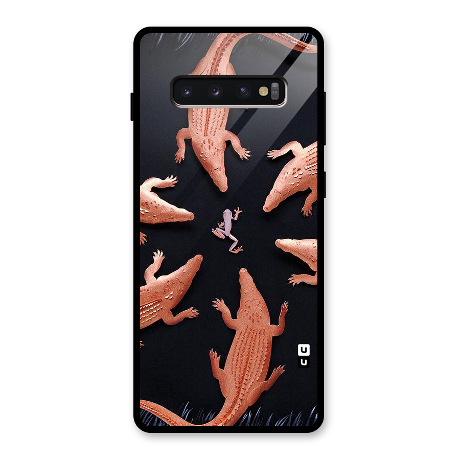 Brave Frog Glass Back Case for Galaxy S10 Plus