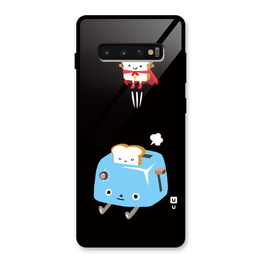 Bread Toast Glass Back Case for Galaxy S10 Plus