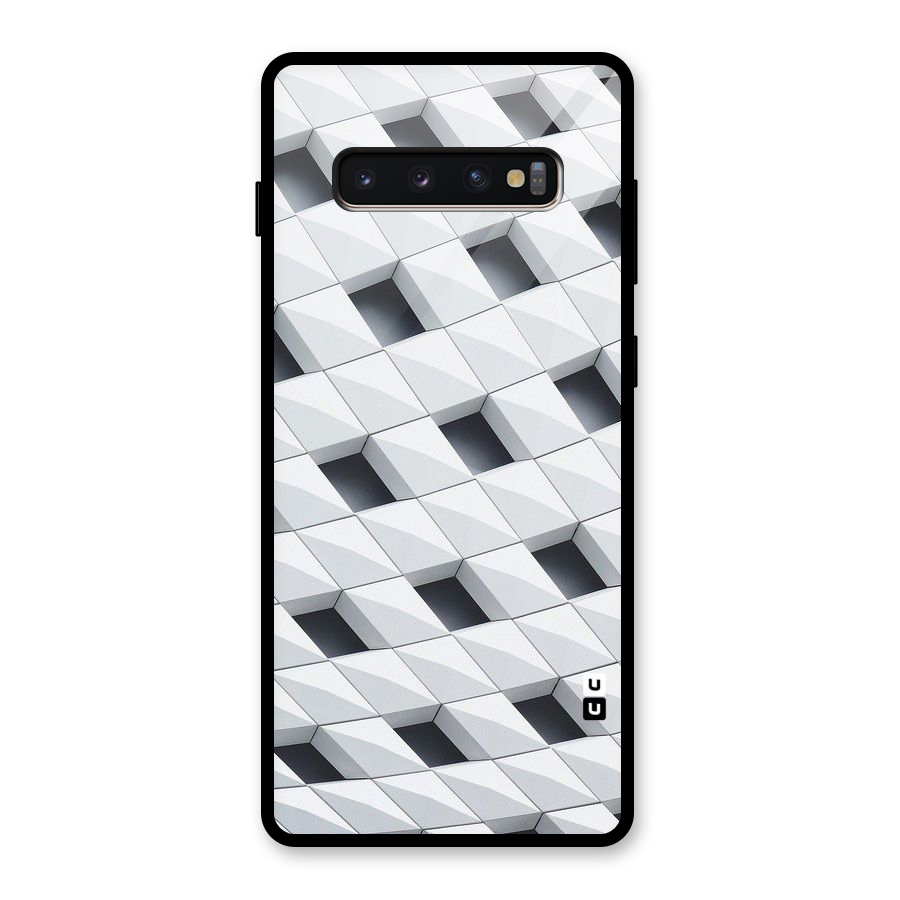 Building Pattern Glass Back Case for Galaxy S10 Plus