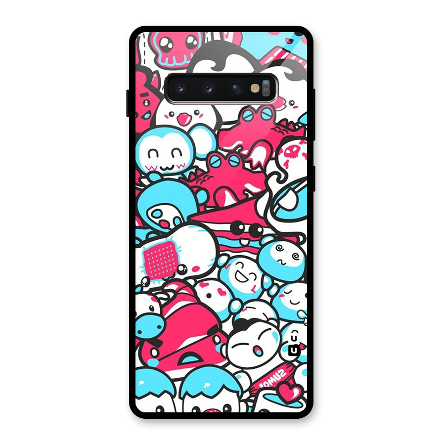 Bunny Quirk Glass Back Case for Galaxy S10 Plus