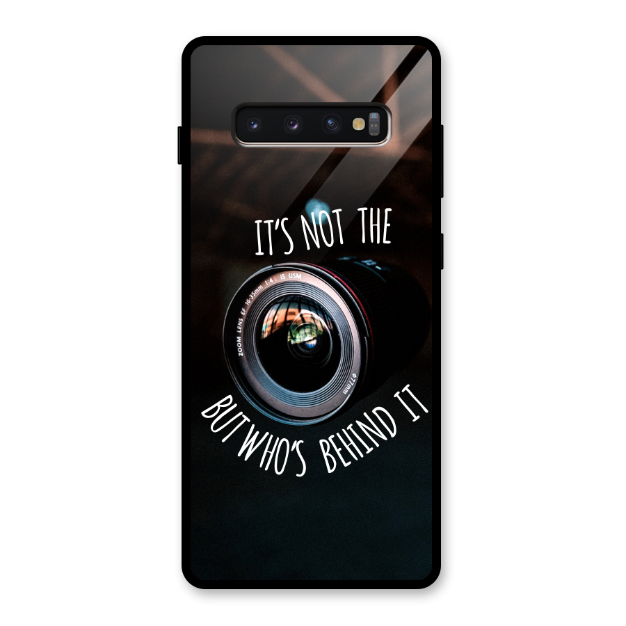 Camera Quote Glass Back Case for Galaxy S10 Plus
