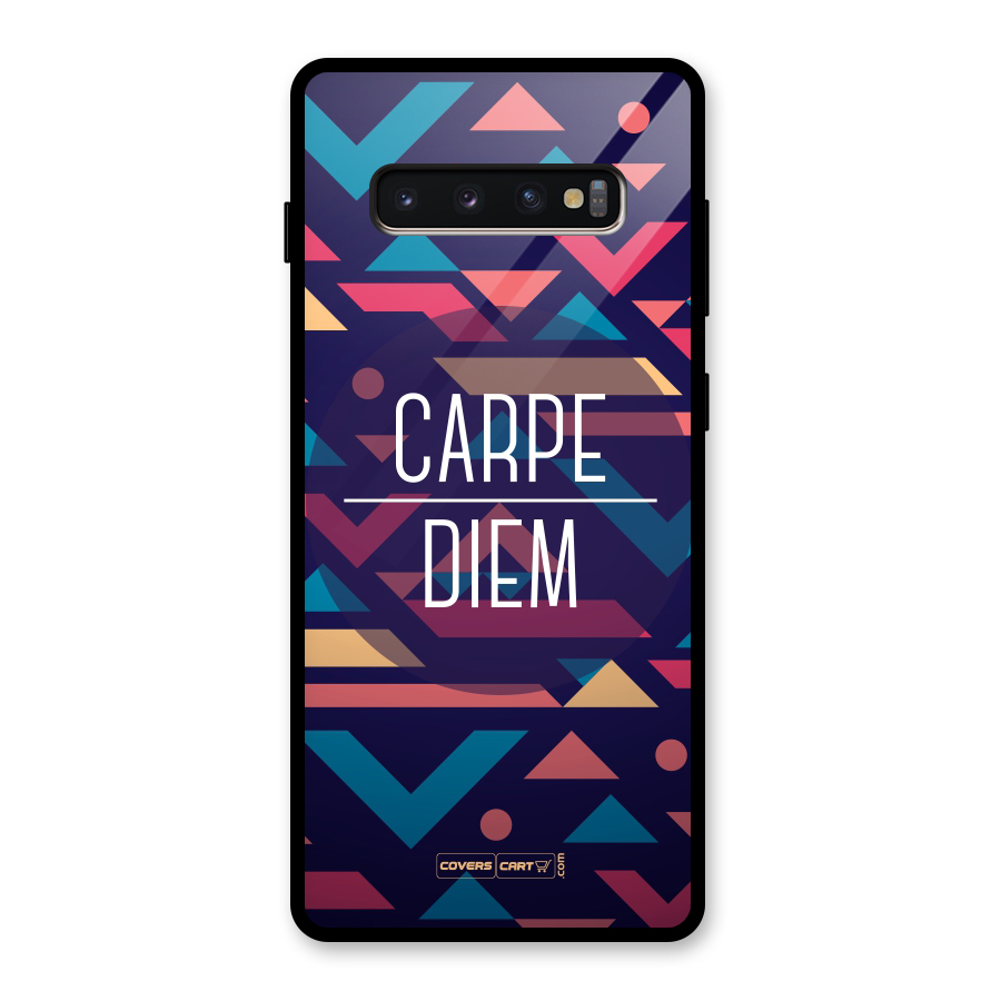 Carpe Diem Glass Back Case for Galaxy S10 Plus