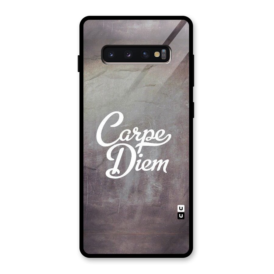 Carpe Diem Rugged Glass Back Case for Galaxy S10 Plus