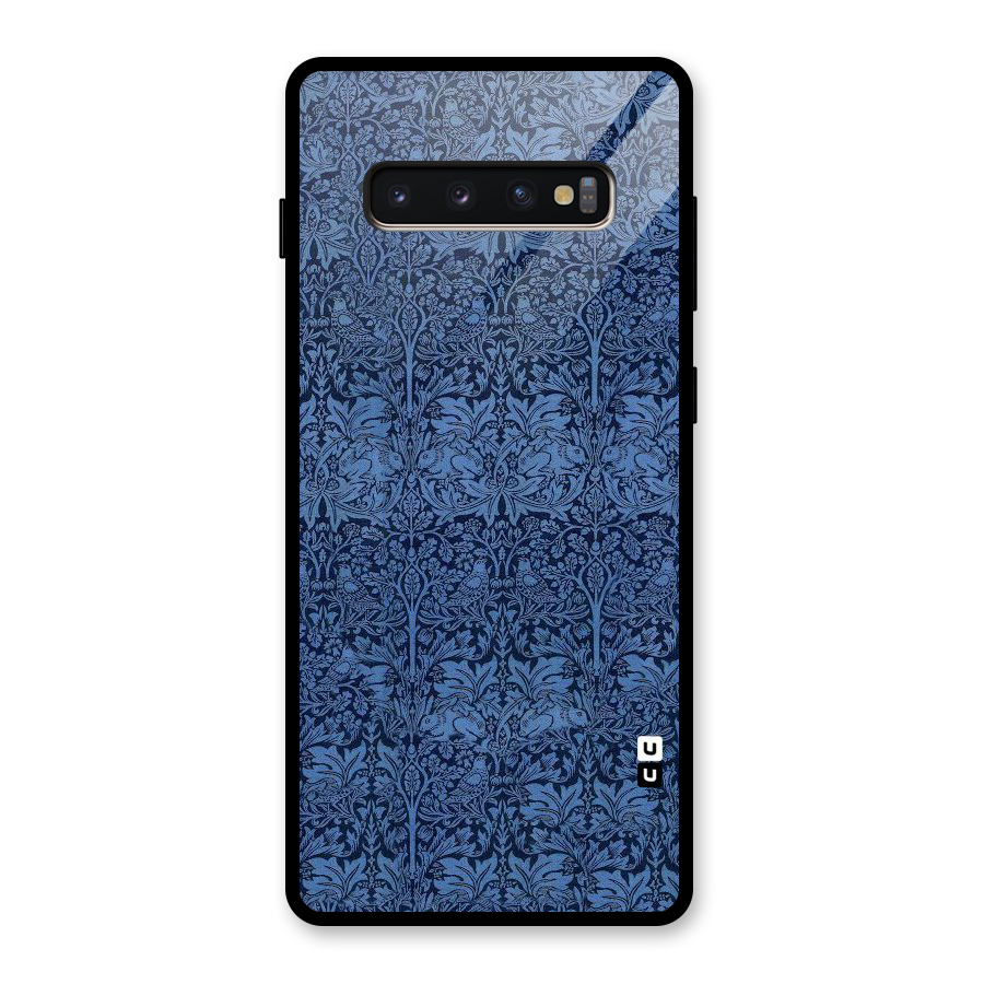 Carving Design Glass Back Case for Galaxy S10 Plus