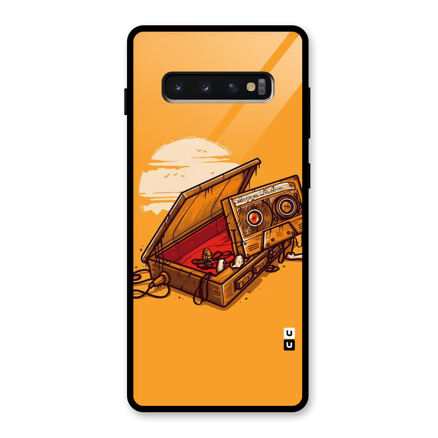 Casette Box Glass Back Case for Galaxy S10 Plus