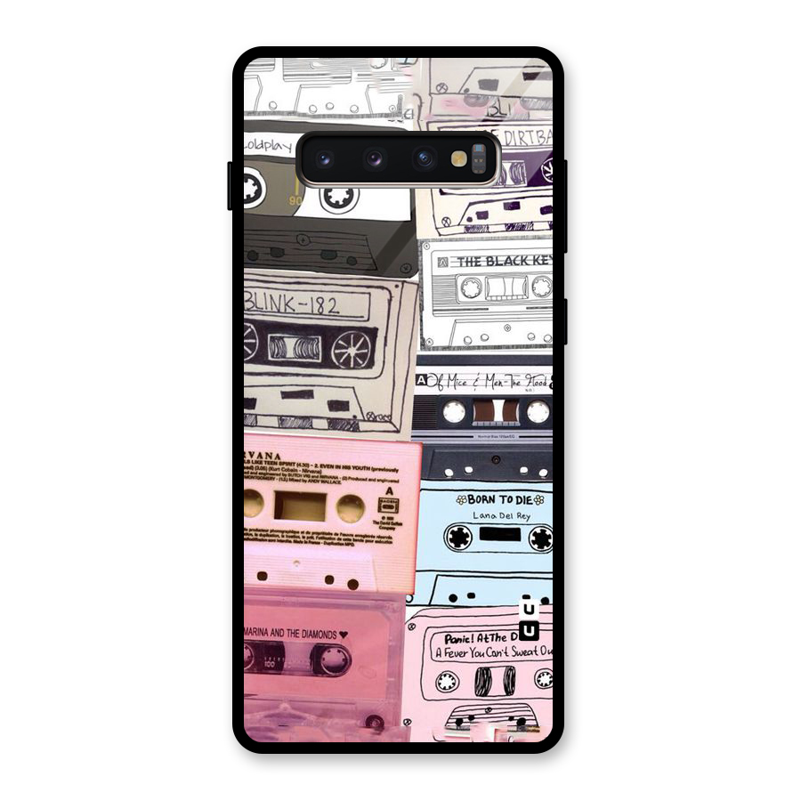 Casette Rolling Glass Back Case for Galaxy S10 Plus