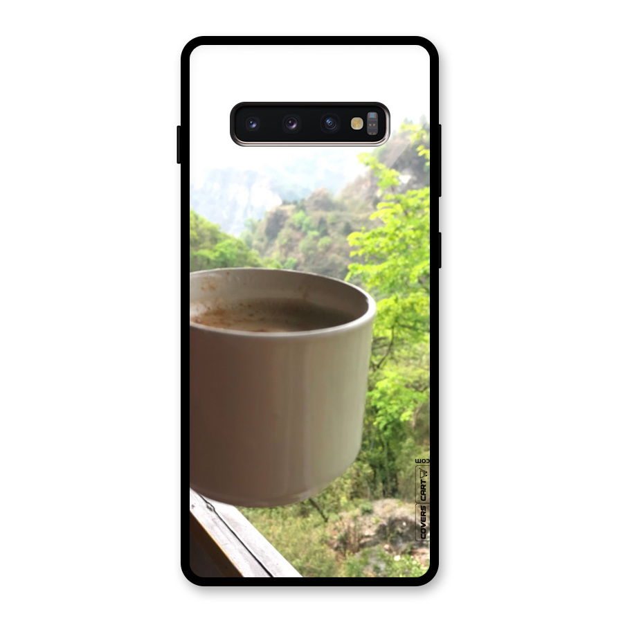Chai With Mountain View Glass Back Case for Galaxy S10 Plus