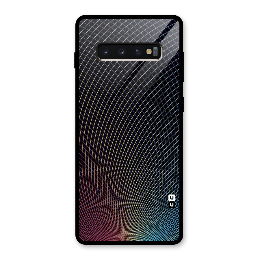 Check Swirls Glass Back Case for Galaxy S10 Plus