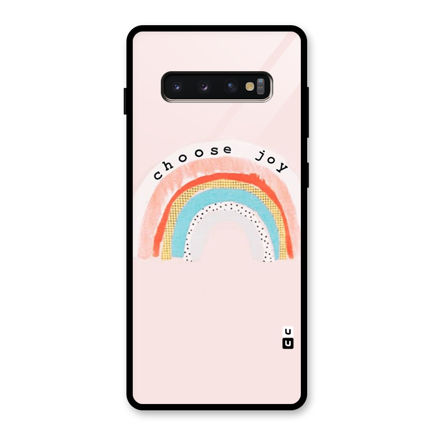 Choose Joy Glass Back Case for Galaxy S10 Plus