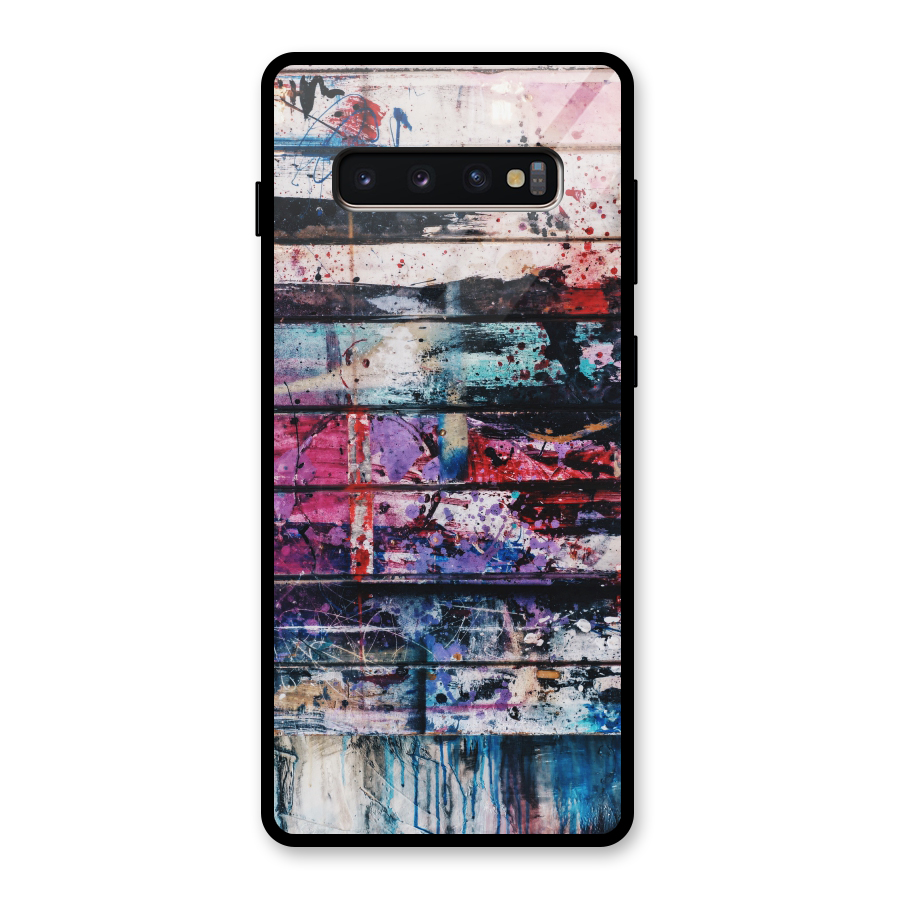 Classic Art Splash Glass Back Case for Galaxy S10 Plus