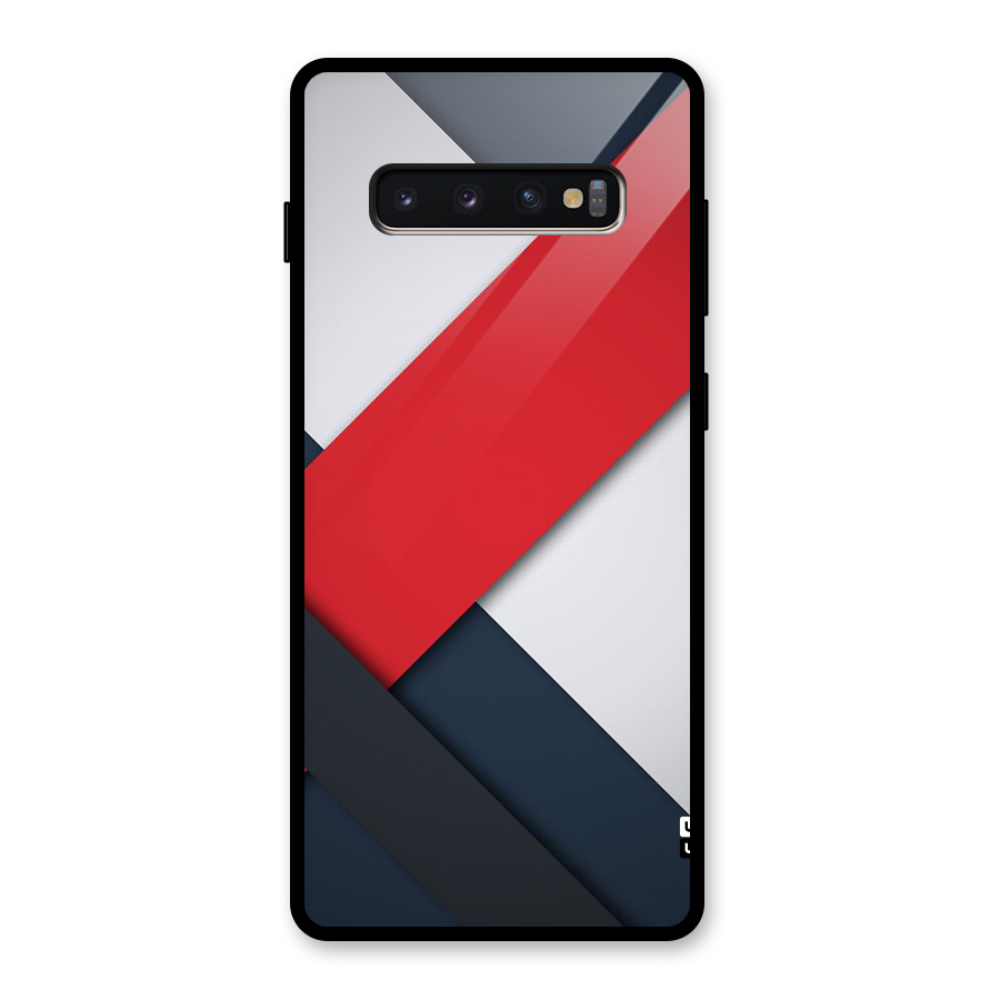 Classic Bold Glass Back Case for Galaxy S10 Plus