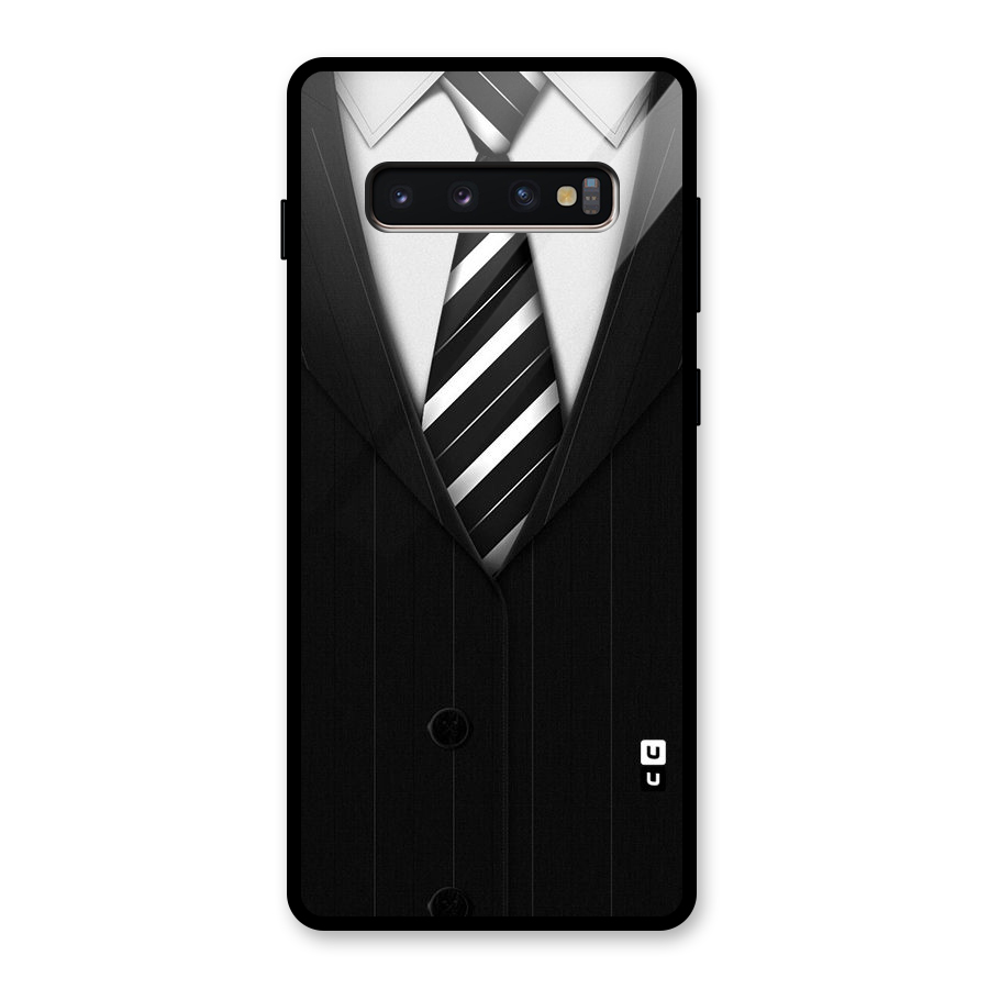 Classic Ready Suit Glass Back Case for Galaxy S10 Plus