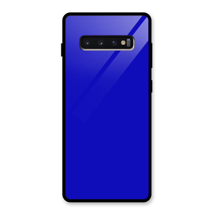 Cobalt Blue Glass Back Case for Galaxy S10 Plus
