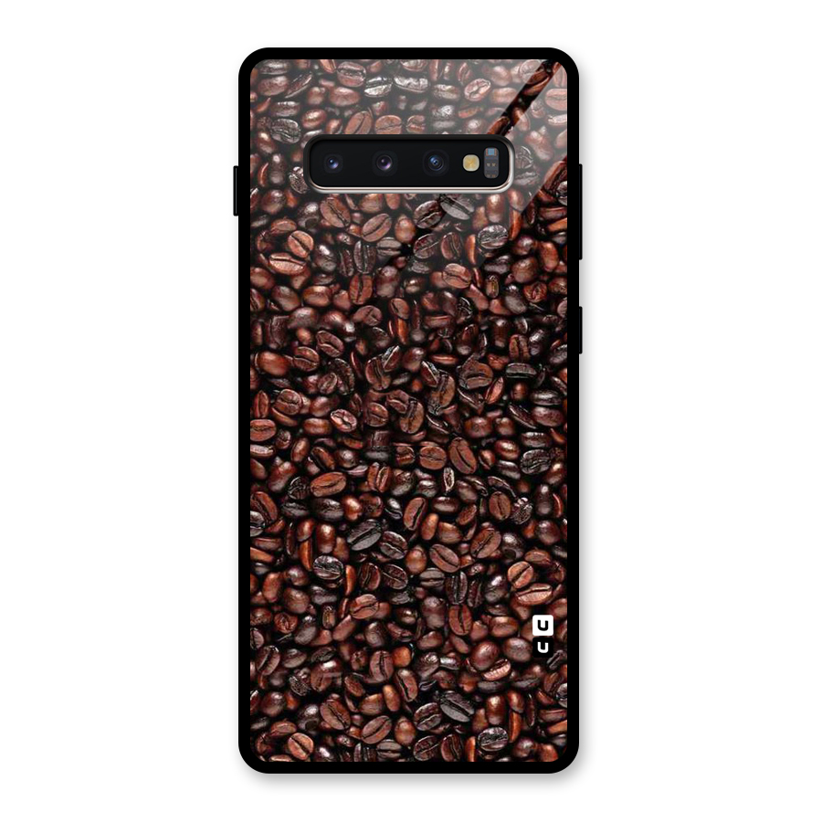 Cocoa Beans Glass Back Case for Galaxy S10 Plus