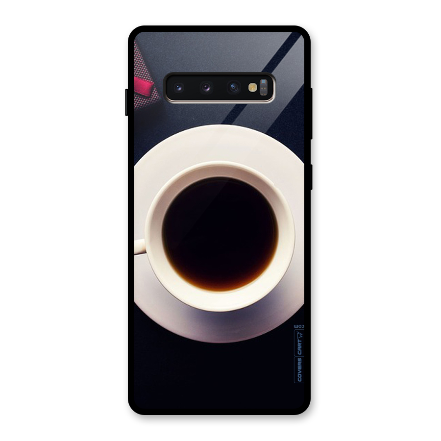 Coffee And Cookies Glass Back Case for Galaxy S10 Plus