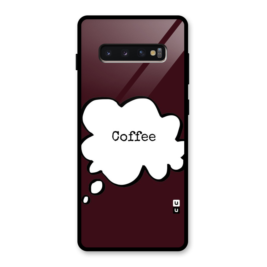 Coffee Bubble Glass Back Case for Galaxy S10 Plus