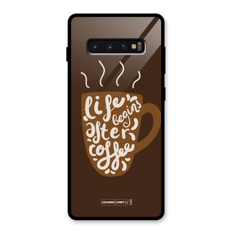 Coffee Mug Glass Back Case for Galaxy S10 Plus