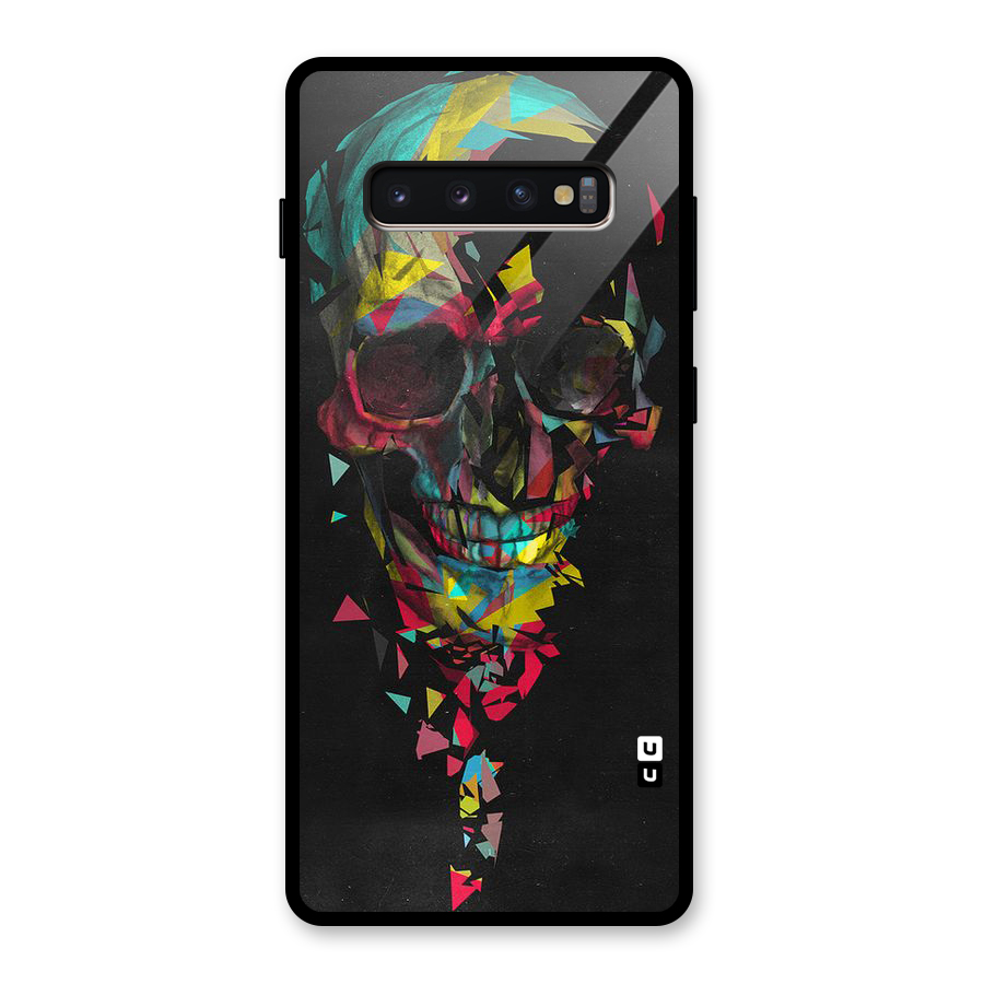Colored Skull Shred Glass Back Case for Galaxy S10 Plus