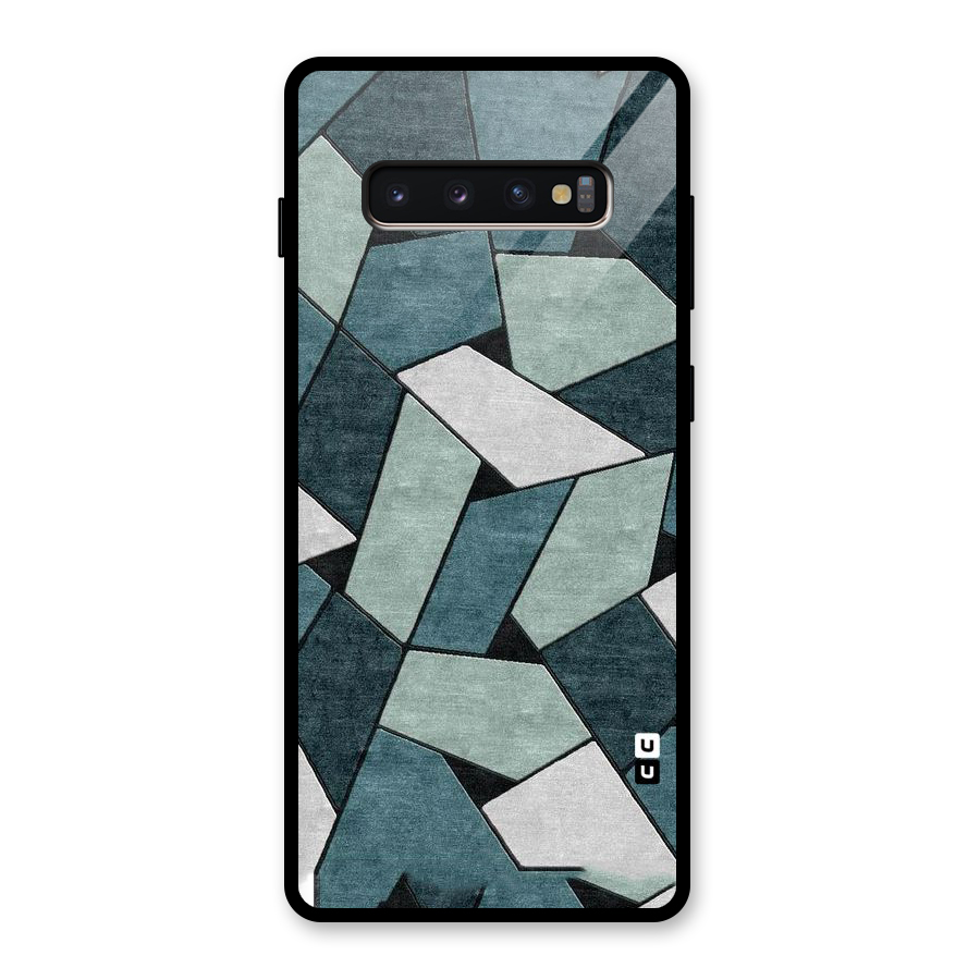 Concrete Green Abstract Glass Back Case for Galaxy S10 Plus